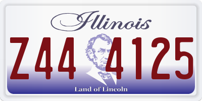 IL license plate Z444125