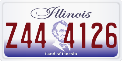 IL license plate Z444126