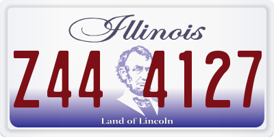 IL license plate Z444127