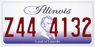 IL license plate Z444132