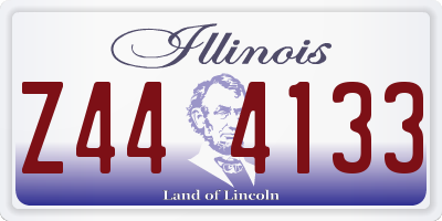 IL license plate Z444133