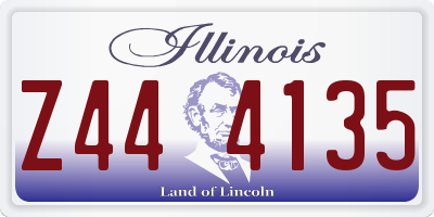 IL license plate Z444135