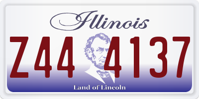 IL license plate Z444137