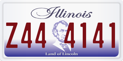 IL license plate Z444141