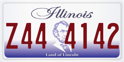 IL license plate Z444142