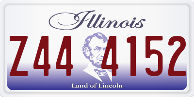 IL license plate Z444152