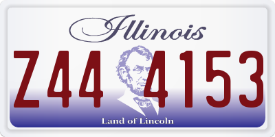 IL license plate Z444153