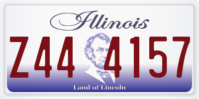 IL license plate Z444157