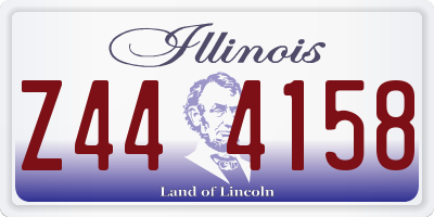 IL license plate Z444158