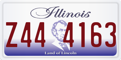 IL license plate Z444163