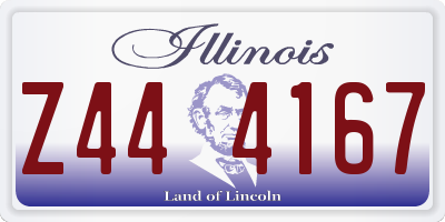 IL license plate Z444167