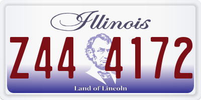 IL license plate Z444172