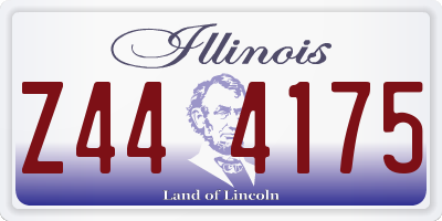 IL license plate Z444175