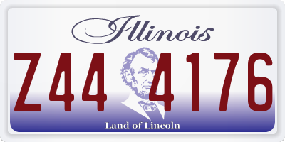IL license plate Z444176