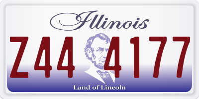 IL license plate Z444177