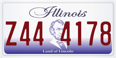 IL license plate Z444178