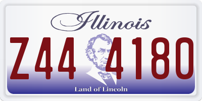 IL license plate Z444180