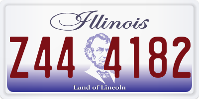 IL license plate Z444182