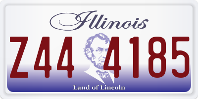 IL license plate Z444185
