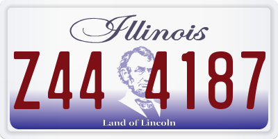 IL license plate Z444187