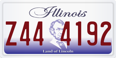 IL license plate Z444192