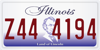 IL license plate Z444194