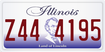 IL license plate Z444195