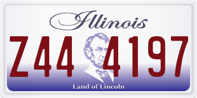 IL license plate Z444197