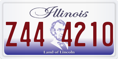 IL license plate Z444210