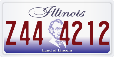IL license plate Z444212