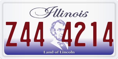 IL license plate Z444214