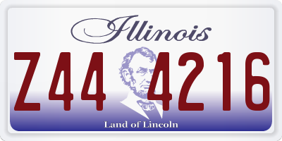 IL license plate Z444216