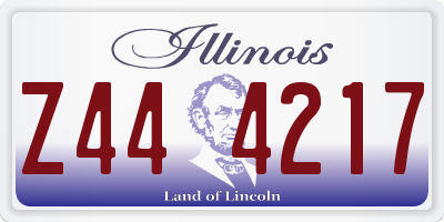 IL license plate Z444217