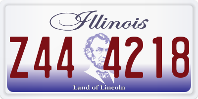 IL license plate Z444218