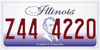 IL license plate Z444220