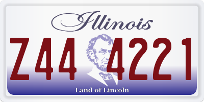 IL license plate Z444221
