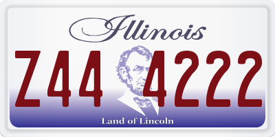 IL license plate Z444222