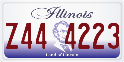 IL license plate Z444223