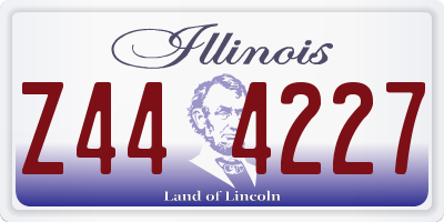 IL license plate Z444227