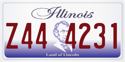 IL license plate Z444231