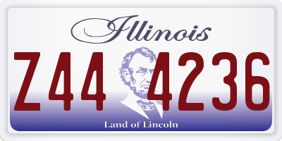 IL license plate Z444236
