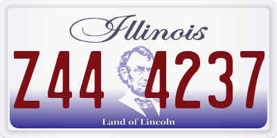 IL license plate Z444237