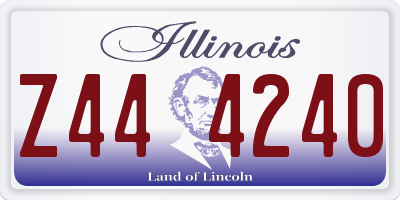 IL license plate Z444240