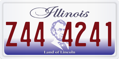 IL license plate Z444241