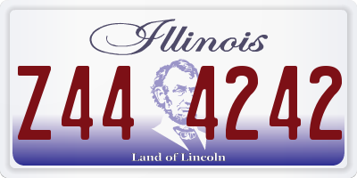 IL license plate Z444242
