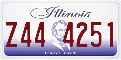 IL license plate Z444251