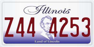 IL license plate Z444253