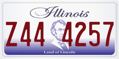 IL license plate Z444257