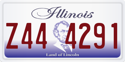 IL license plate Z444291