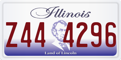 IL license plate Z444296